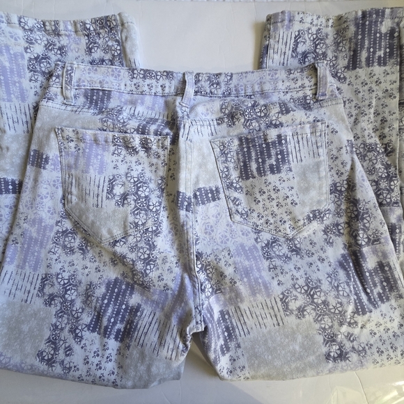 Patchwork Patterned Kensie Straight Fit Jeans - Picture 4 of 10